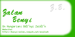 zalan benyi business card